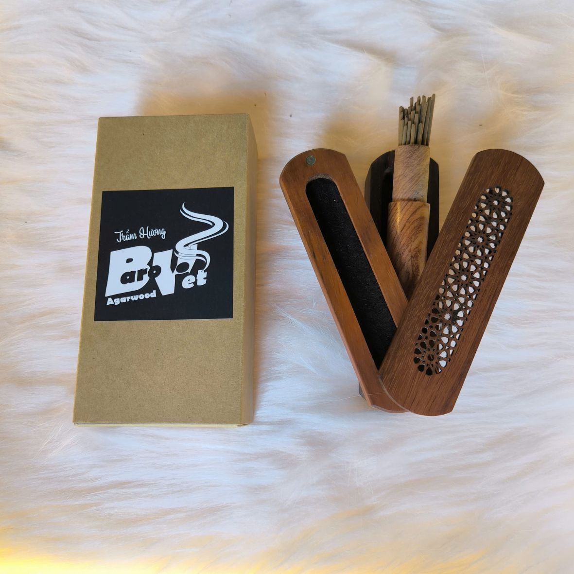 Bộ nhang trầm hương tự nhiên 10cm